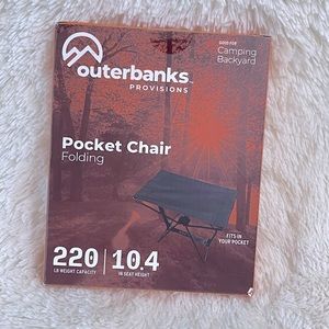 NWT Outerbanks Provisions Pocket Chair | Camping Chair | Folding Chair
